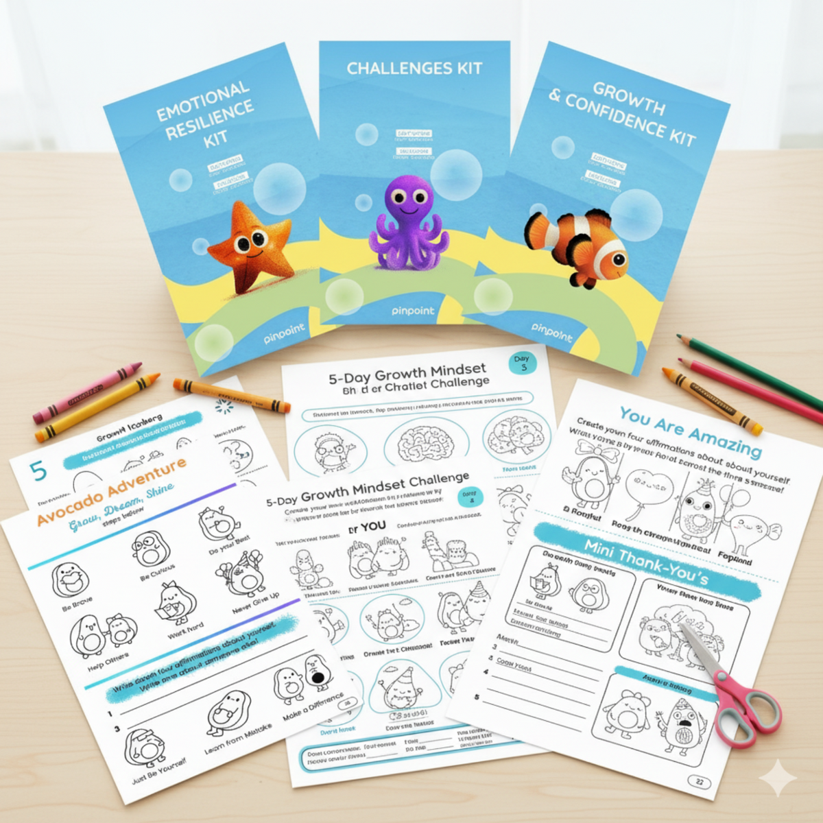 Child growth and resilience printable PDF bundle for kids